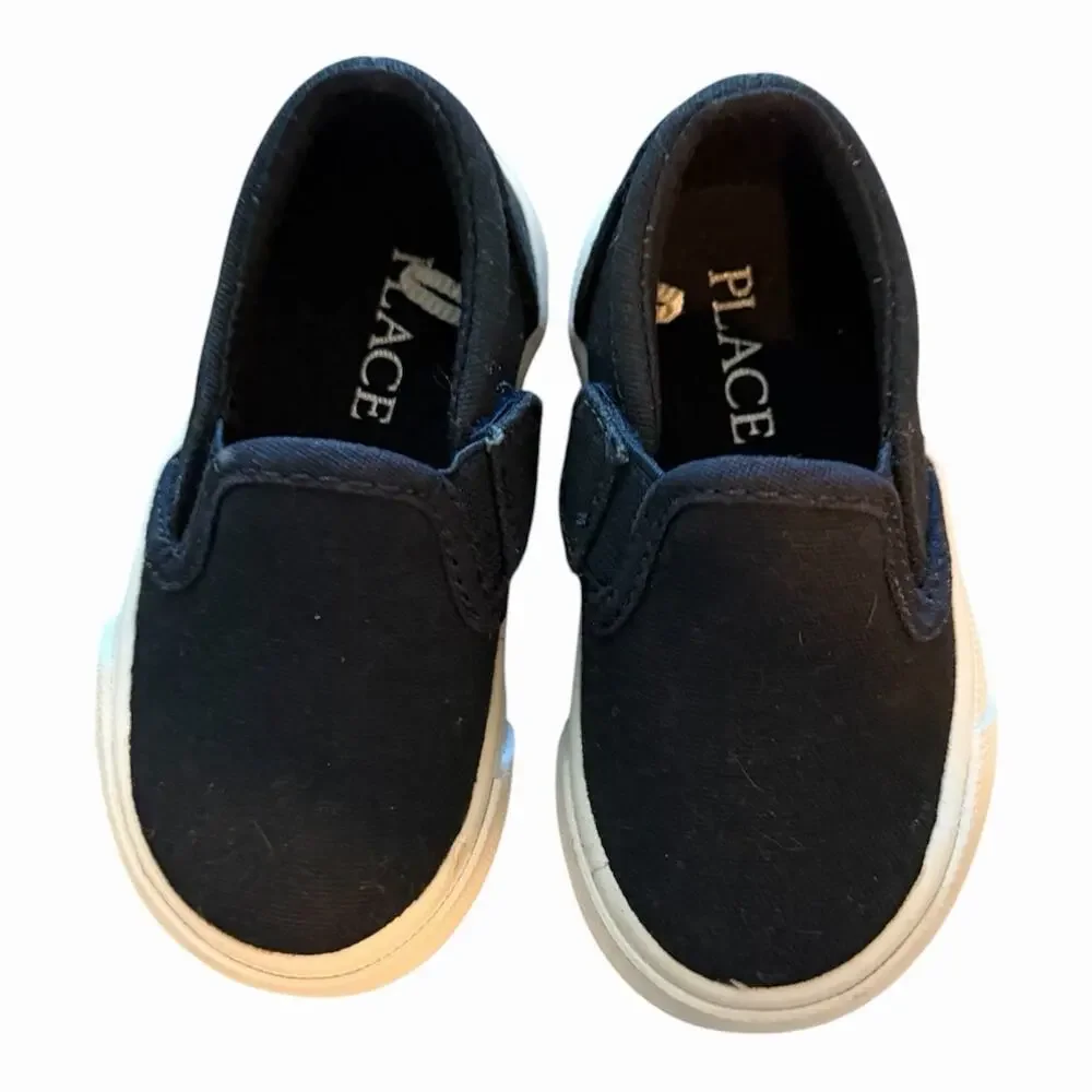 NWOT Children's Place Toddler Boys Navy Blue Tidal Slip On Sneaker Shoes Size 4